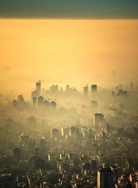 تصویری هولناک از آلودگی هوای امروز صبح تهران