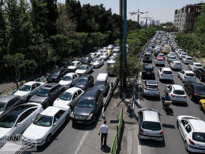 ترافیک پرحجم و سنگین صبحگاهی در معابر و بزرگراه‌های تهران