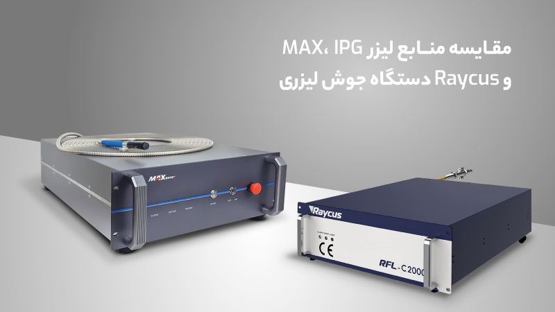 راهنمای انتخاب دستگاه جوش لیزری مناسب برای خطوط تولید صنعتی مقایسه منابع لیزر MAX ،IPG و Raycus دستگاه جوش لیزری