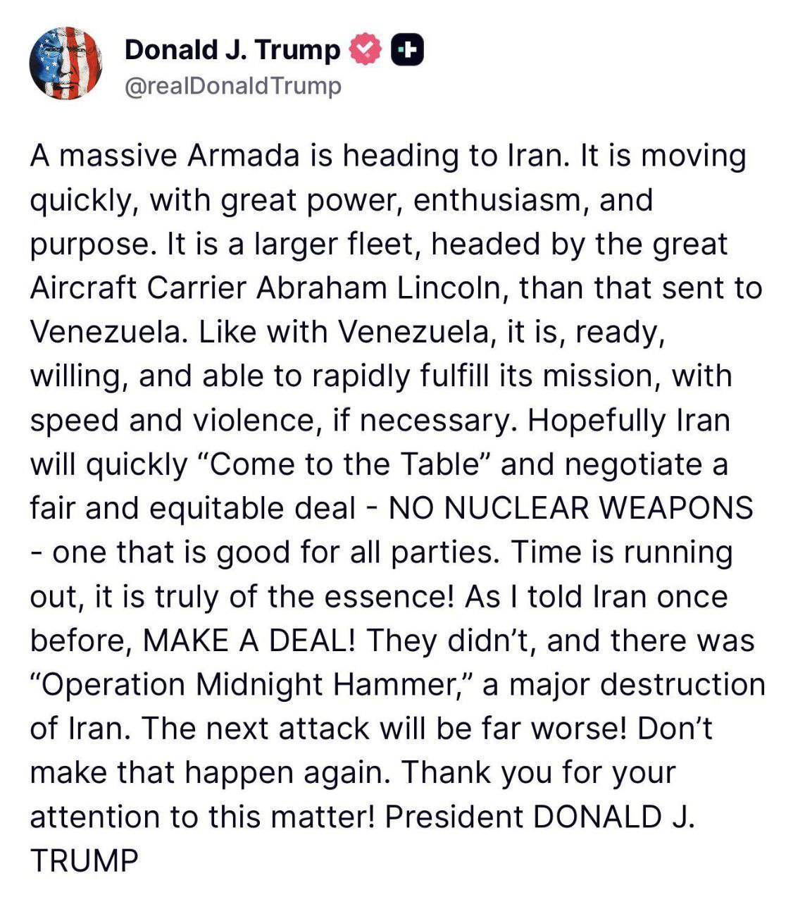 توییت جدید ترامپ درباره ایران / حمله بعدی بسیار بدتر خواهد بود! توییت جدید ترامپ درباره ایران / حمله بعدی بسیار بدتر خواهد بود!