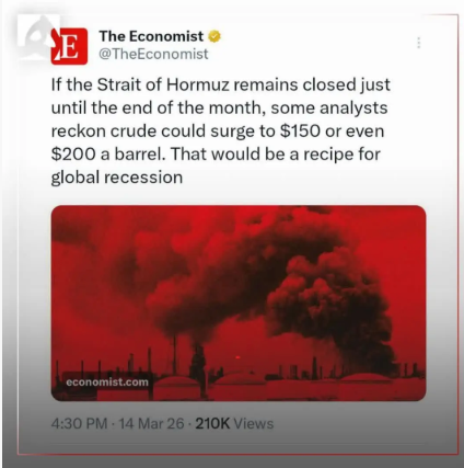 کابوس بازار جهانی/ سناریوی نفت ۱۵۰ تا ۲۰۰ دلاری جدی شد کابوس بازار جهانی/ سناریوی نفت ۱۵۰ تا ۲۰۰ دلاری جدی شد