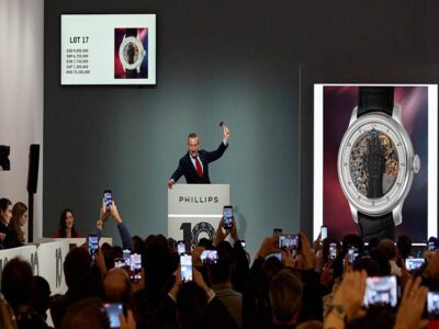 حراج ساعت مچی در نیویورک با رکورد بی‌سابقه ۴۳.۵ میلیون دلار فروش به پایان رسید