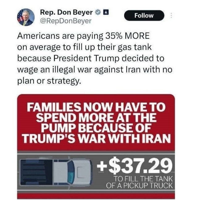 جنگ با ایران، بنزین در آمریکا را گران کرد / هزینه هر باک ۱۳ دلار شد