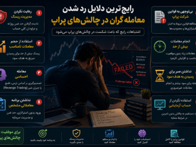 رایج‌ترین دلایل رد شدن معامله‌گران در چالش‌های پراپ